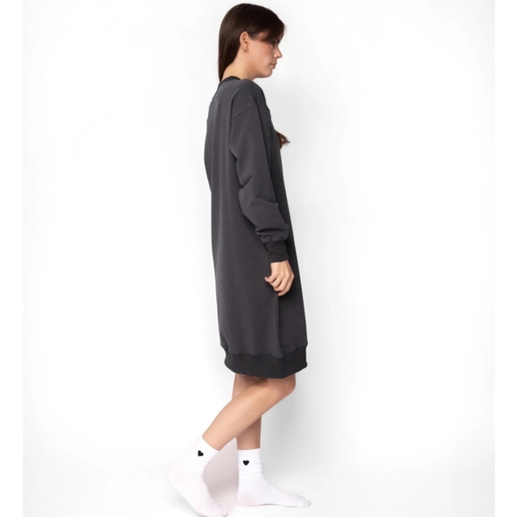 Charcoal Oversized Sweatshirt Dress XXL NWT - Picture 2 of 3